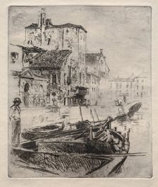 Venetian Canal and Boats, No. 8, 1800s. Creator: Robert Frederick Blum (American, 1857-1903)