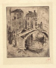 Venetian Canal and Bridge, 1886. Creator: Robert Frederick Blum