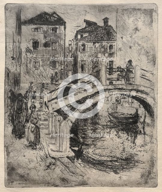 Venetian Canal and Bridges, 1886. Creator: Robert Frederick Blum (American, 1857-1903).