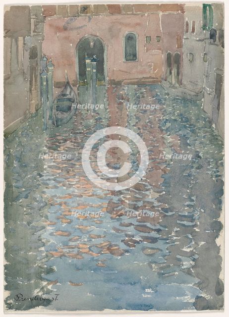 Venetian Canals, c. 1898. Creator: Maurice Prendergast (American, 1858-1924).
