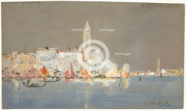 Venetian Capriccio with a Campanile. Creator: Hercules Brabazon Brabazon.