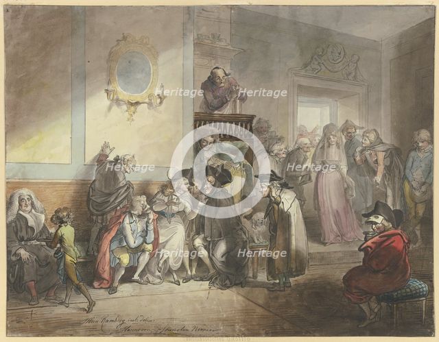 Venetian casino, 18th century. Creator: Johann Heinrich Ramberg.