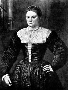 Venetian Art at the New Gallery: Portrait of a Lady - by Paris Bordone, 1895. Creator: Unknown