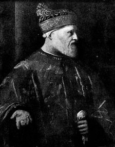 Venetian Art at the New Gallery: Portrait of Andrea Gritti, Doge 1523-1538 - by Titian, 1895. Creator: Unknown