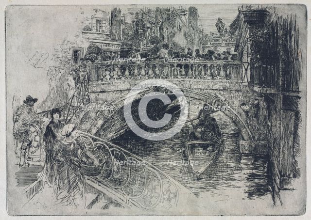 Venetian Bridge, 1884. Creator: Frank Duveneck (American, 1848-1919).