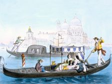 Venetian Gondola, c1850. Creator: Giovanni Battista Cecchini (1804-79)