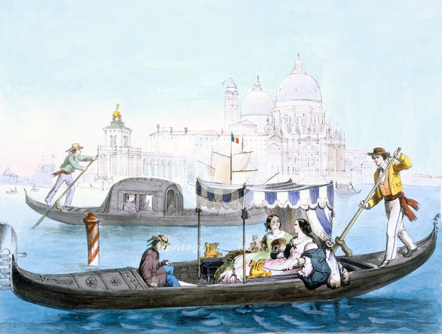 Venetian Gondola, c1850. Creator: Giovanni Battista Cecchini (1804-79).