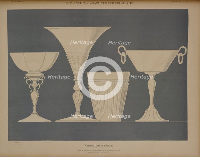 Venetian glasses, 1874. Creator: Unknown.