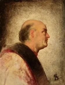 Venetian Dignitary-Copy of a fragment of the painting "The Fisherman Presenting the Ring..., 1864. Creator: Artur Grottger