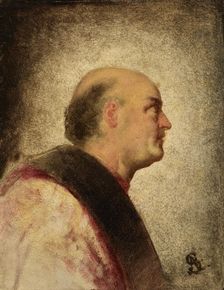 Venetian Dignitary-Copy of a fragment of the painting "The Fisherman Presenting the Ring..., 1864. Creator: Artur Grottger