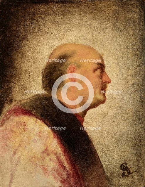 Venetian Dignitary-Copy of a fragment of the painting "The Fisherman Presenting the Ring..., 1864. Creator: Artur Grottger.