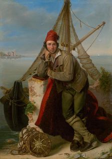 Venetian fisherman, 1840. Creator: Ludovit Benicky