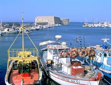 Venetian harbour and Koules Fortress, Heraklion, Crete, Greece