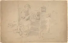 Venetian Lace Making, late 19th-early 20th century. Creator: William Merritt Chase