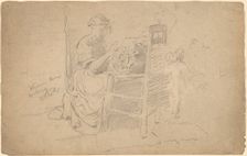 Venetian Lace Making, late 19th-early 20th century. Creator: William Merritt Chase