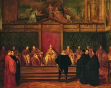 Venetian Senate, 1849. Creator: Robert-Fleury; Tony (1837-1911)