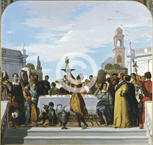 Venetian-style feast (central part), between 1846 and 1851. Creator: Louis Candide Boulanger.