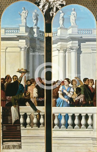 Venetian-style feast (right part), between 1846 and 1851. Creator: Louis Candide Boulanger.