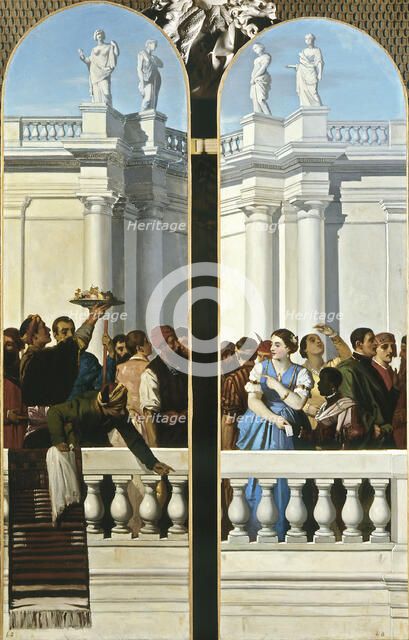 Venetian-style feast (right part), between 1846 and 1851. Creator: Louis Candide Boulanger.