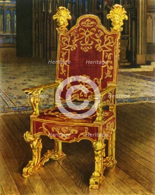 'Venetian State Arm-Chair, Late 17th Century', 1938. Creator: Unknown.