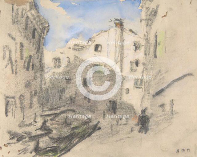 Venetian Street Scene, 19th century. Creator: Hercules Brabazon Brabazon.