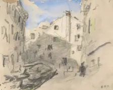 Venetian Street Scene, 19th century. Creator: Hercules Brabazon Brabazon