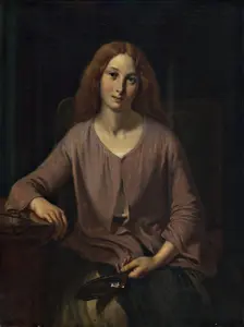 Venetian woman in the restroom, 1854. Creator: Wilhelm Marstrand