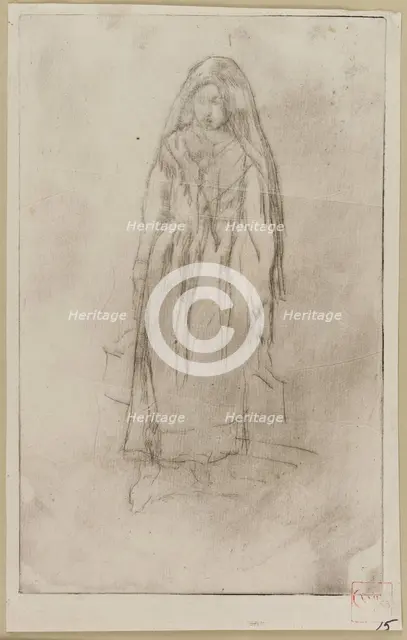 Venetian Water Carrier, 1879-1880. Creator: James Abbott McNeill Whistler.