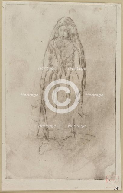 Venetian Water Carrier, 1879-1880. Creator: James Abbott McNeill Whistler.