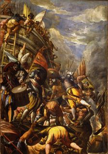 Venetians take the city of Caffa from Genoveses, 1585-1590. Creator: Giulio Angolo del Moro