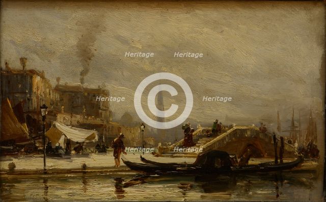 Venice near the railroad station, Noon, 1872.