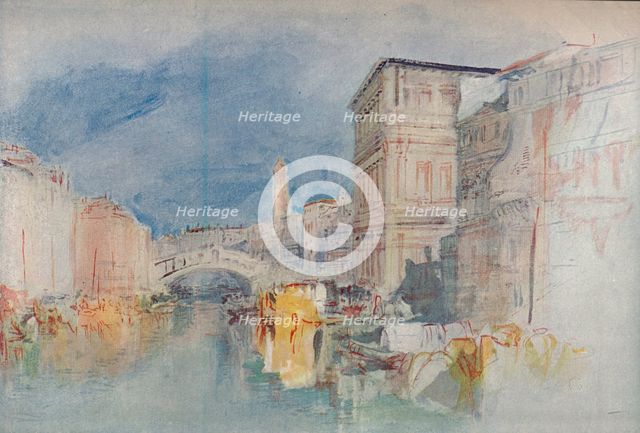 'Venice: Casa Grimani and the Rialto', 1909. Artist: JMW Turner.