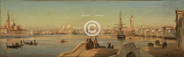 Venice, Panorama from the bridge, 1858.