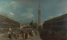 Venice, Piazza San Marco, ca 1760. Artist: Guardi, Francesco (1712-1793)