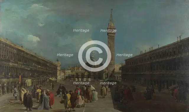 Venice, Piazza San Marco, ca 1760. Artist: Guardi, Francesco (1712-1793)