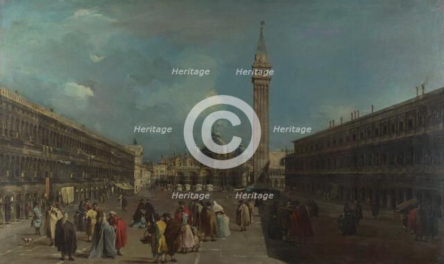 Venice, Piazza San Marco, ca 1760. Artist: Guardi, Francesco (1712-1793)
