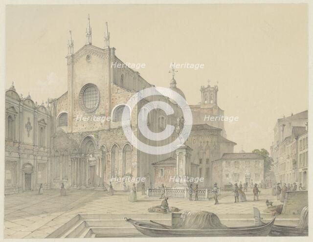 Venice: S. Giovanni & Paolo, 1824-1888. Creator: Karoly Lajos Libay.