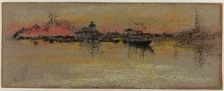 Venice: Sunrise on the Rialto, 1880. Creator: James Abbott McNeill Whistler