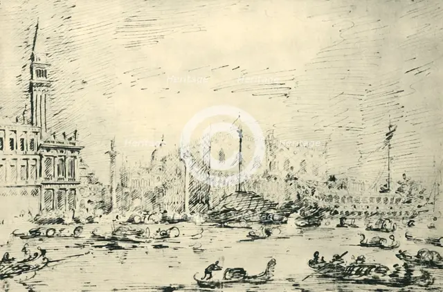 'Venice: The Bacino di San Marco on Ascension Day 1729', (1943). Creator: Canaletto.