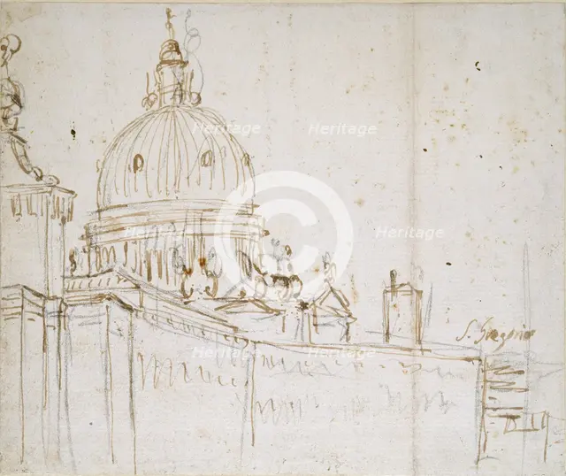 Venice: The Dogana di Mare and S. Maria della Salute, mid 18th century. Artist: Canaletto.