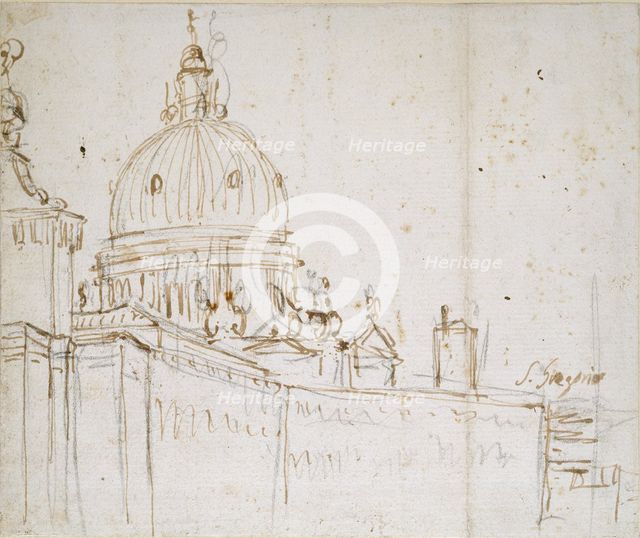 Venice: The Dogana di Mare and S. Maria della Salute, mid 18th century. Artist: Canaletto.