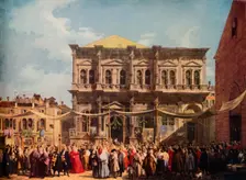 Venice: The Feast Day of Saint Roch, 1735, (1938). Artist: Canaletto