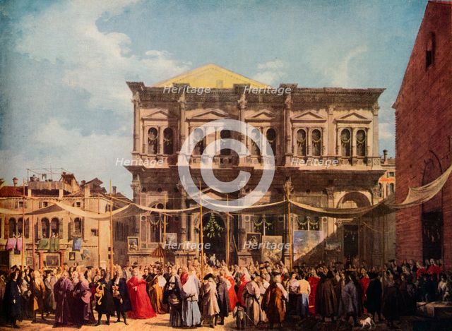 Venice: The Feast Day of Saint Roch, 1735, (1938). Artist: Canaletto