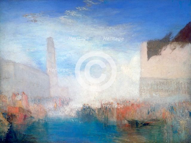 'Venice, the Piazzetta with the Ceremony of the Doge Marrying the Sea', c1835. Artist: JMW Turner