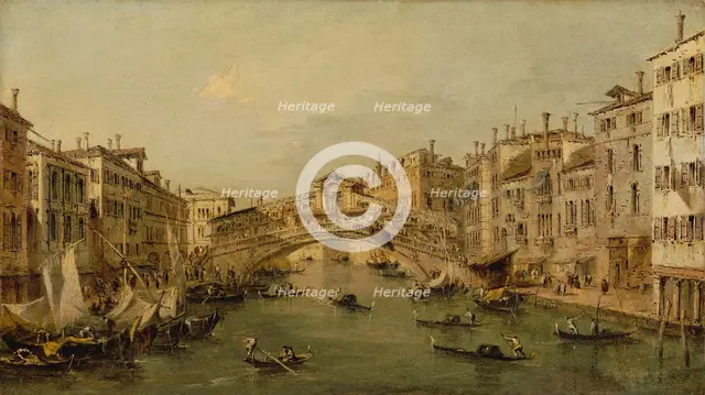 Venice: The Rialto. Creator: Workshop of Francesco Guardi (Italian, Venice 1712-1793 Venice).