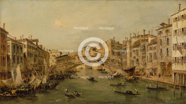 Venice: The Rialto. Creator: Workshop of Francesco Guardi (Italian, Venice 1712-1793 Venice).