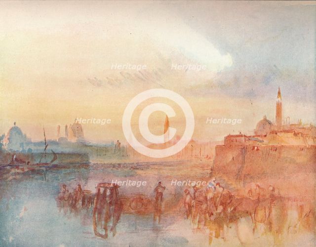 'Venice: The Salute from S. Giorgio Maggiore', 1909. Artist: JMW Turner.