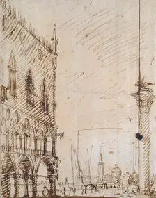Venice: The south-west Angle of the Doge's Palace, early 18th century. Artist: Canaletto