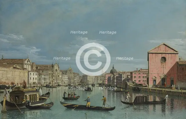 Venice. Upper Reaches of the Grand Canal facing Santa Croce, 1740s. Artist: Bellotto, Bernardo (1720-1780)