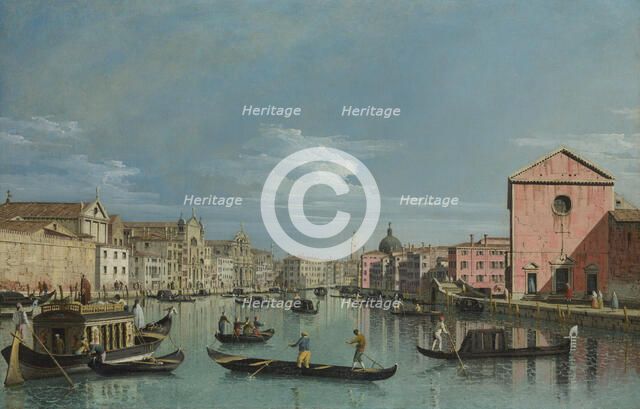 Venice. Upper Reaches of the Grand Canal facing Santa Croce, 1740s. Artist: Bellotto, Bernardo (1720-1780)